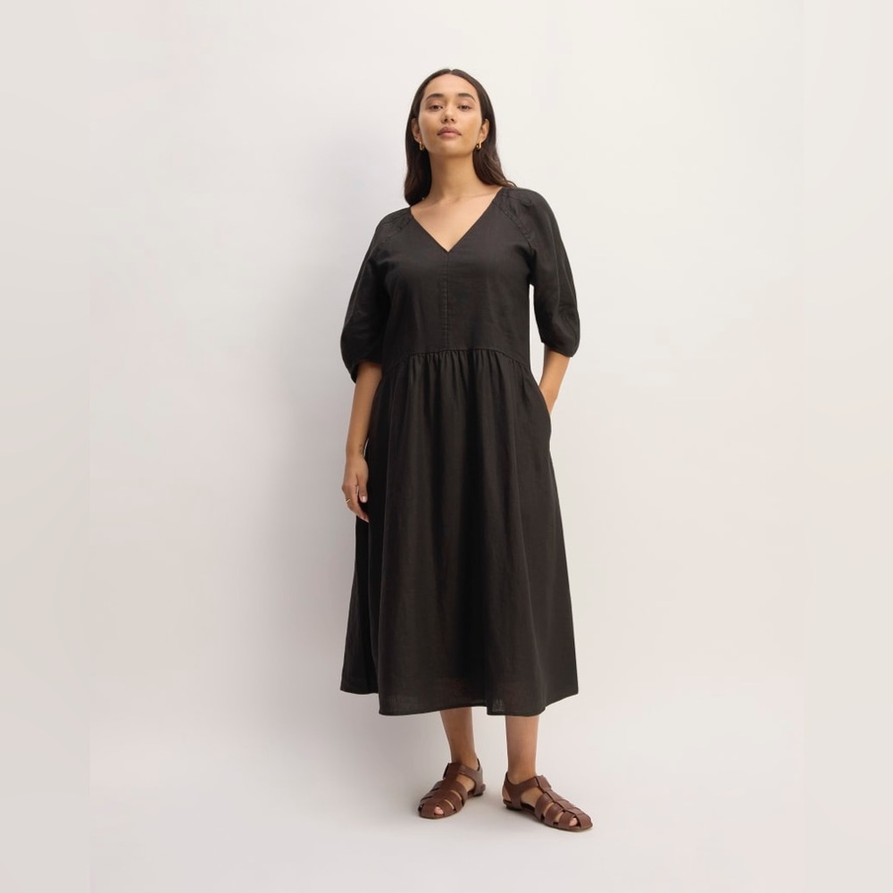 Everlane Charcoal Midi Dress